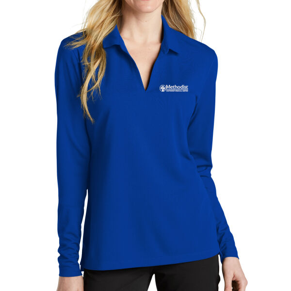 EVS Royal/Black - Women's Dri FIT Micro Pique 2.0 Long Sleeve Polo Thumbnail